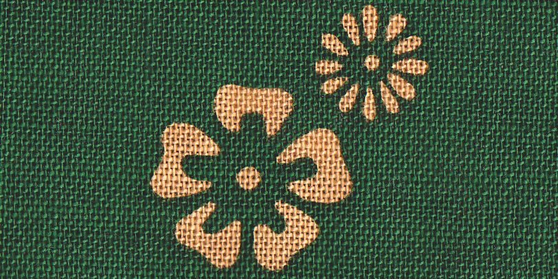 桜小紋(深緑)